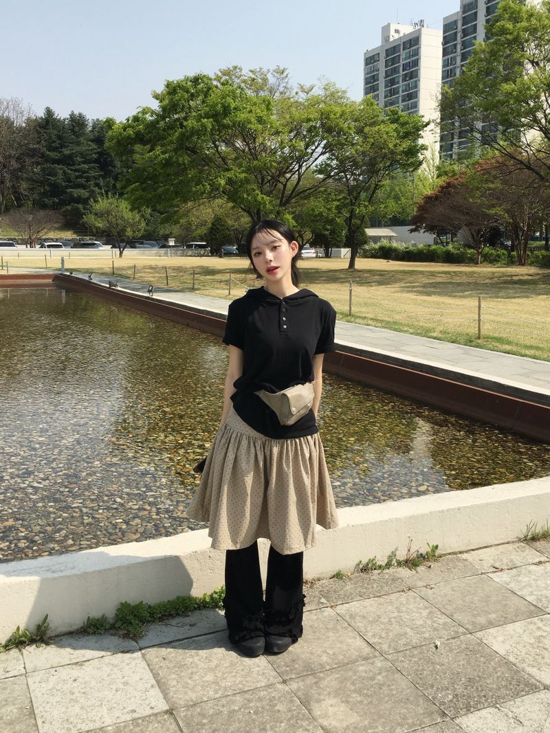 RITCORE(リットコア)の「Gode Henley Neck Hooded Short Sleeve T-shirt (5c)(Tops)」
