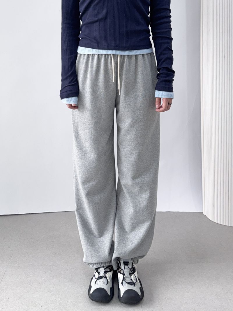 Sharen Elastic Waist Tracksuit Training Pants French Terry Jogger Pants