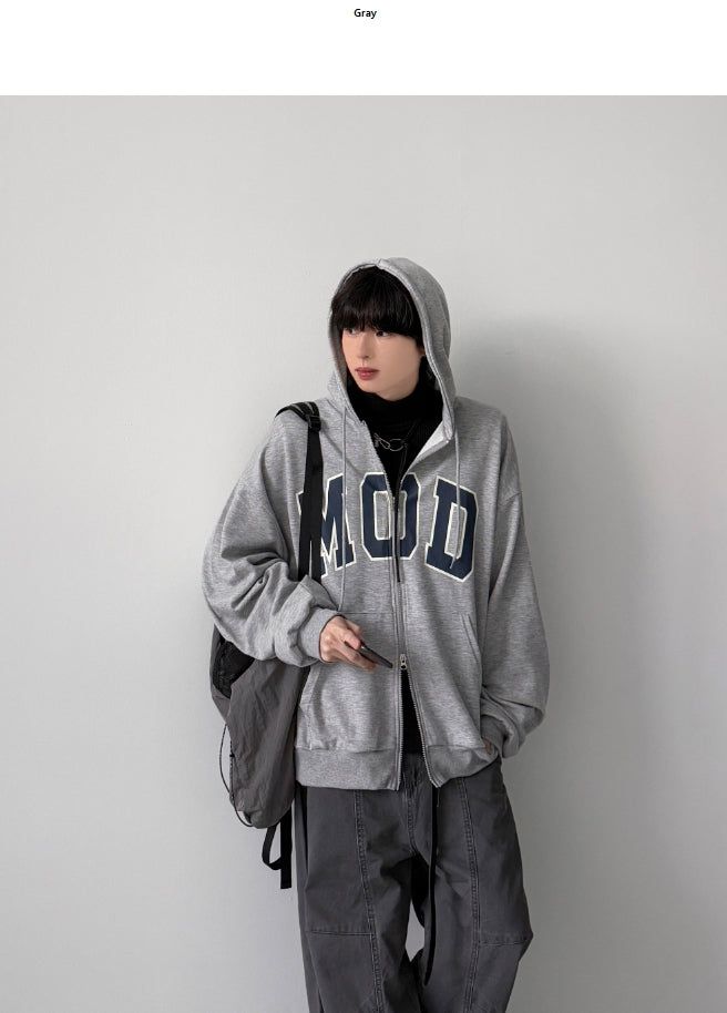 Colin Lettering Hood Zip-Up