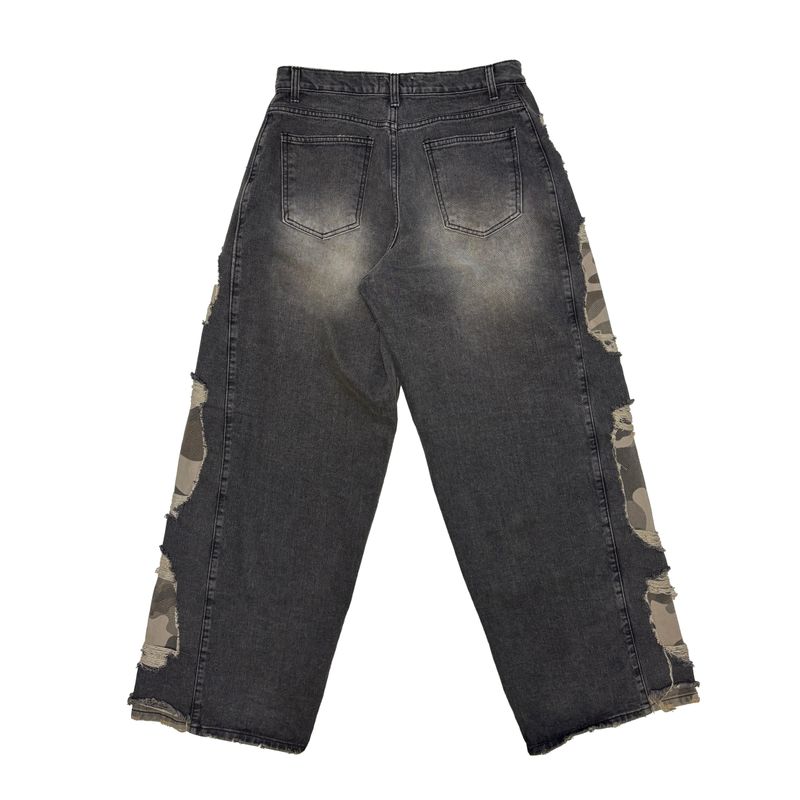 (Unisex) Camo denim pants