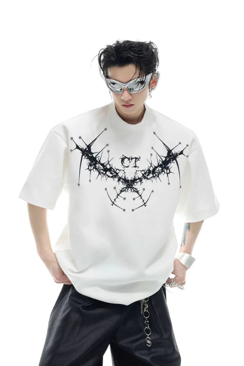 Argue Cultureの「Studded Thistle Embroidery Tee(Tops)」