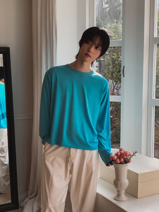 2PLAN（ツープラン）の「[BAISC/1+1] Dense Tencel Crop Long Sleeve Tee（Tops）」