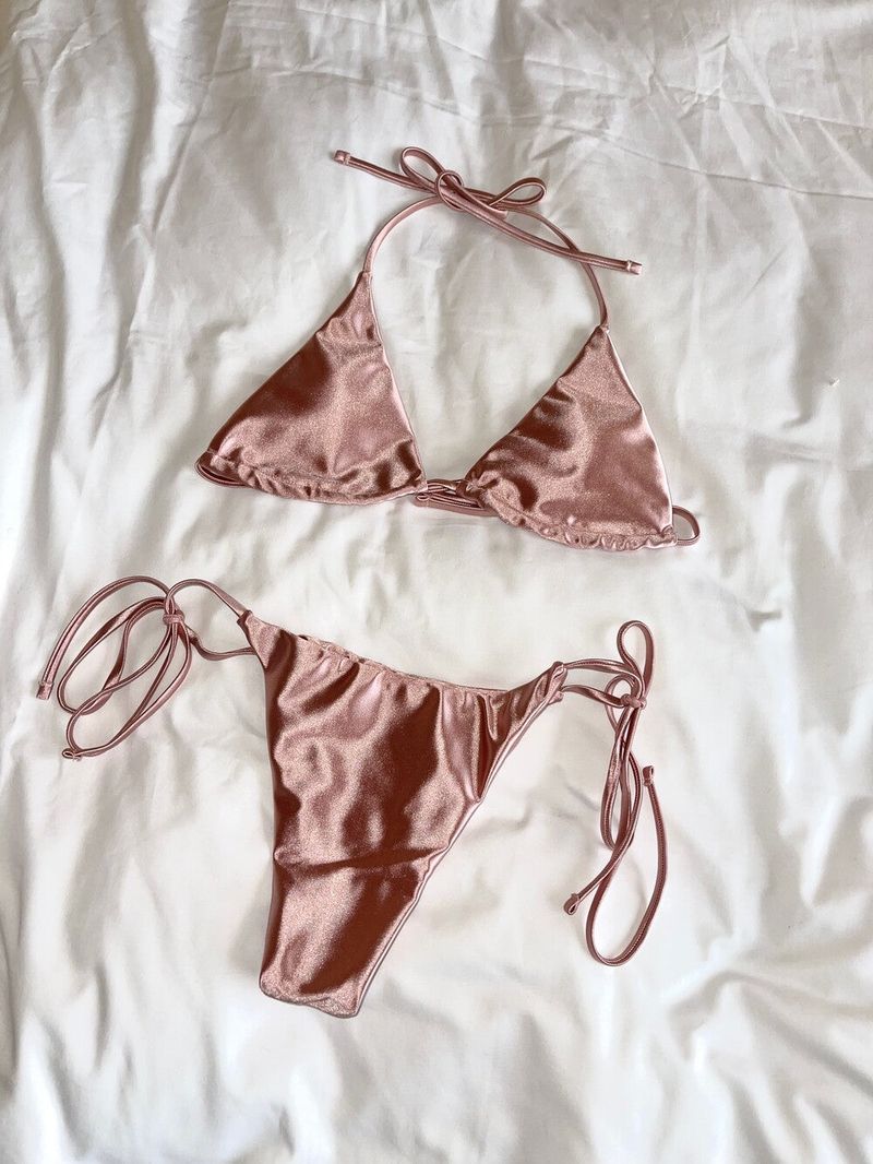 Scotch satin ribbon bikini (pink)