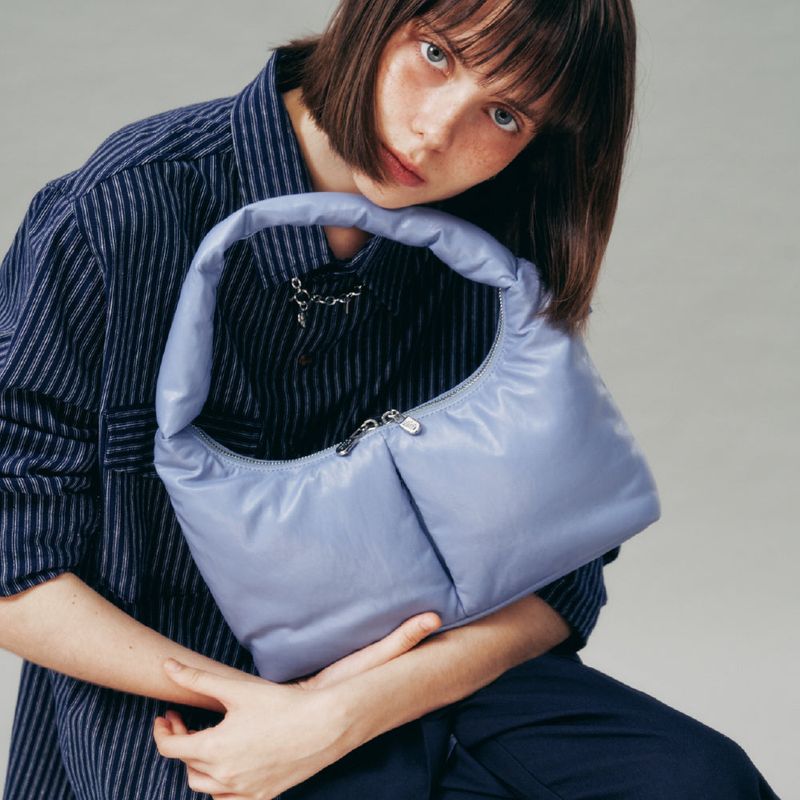 Soft Basket Hobo Bag (S)(dusty blue)