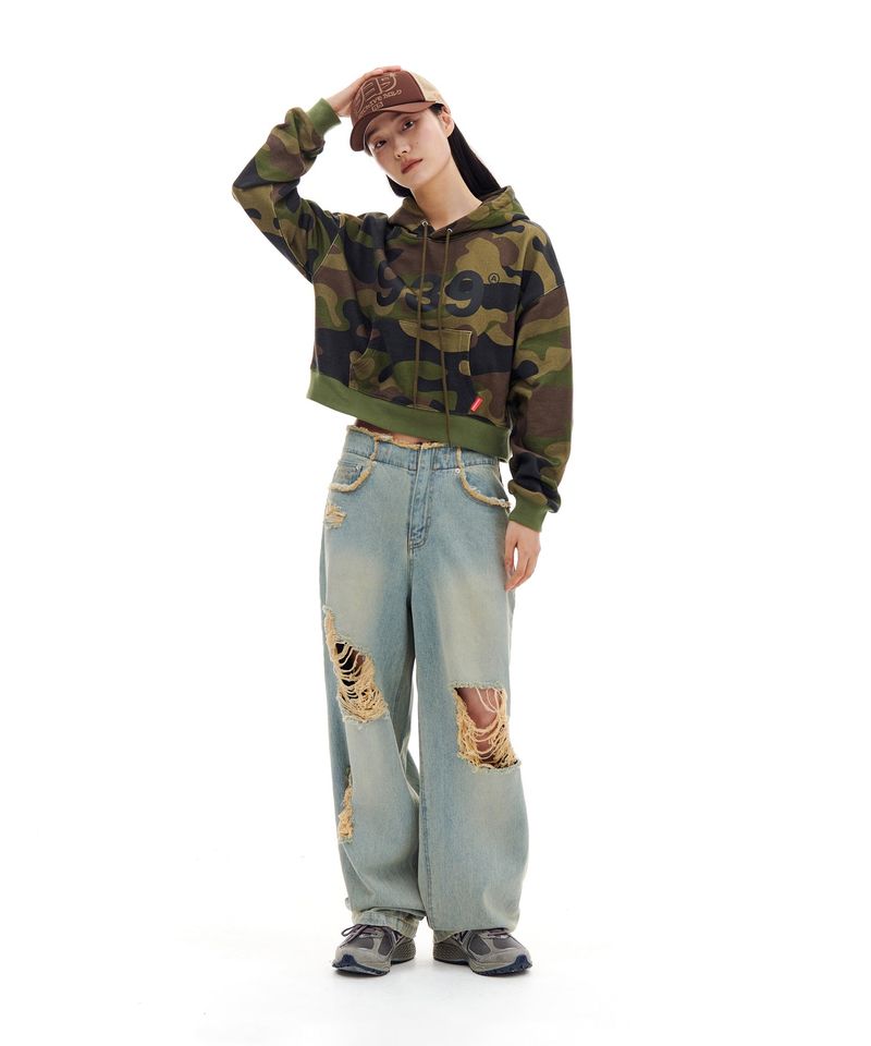 DESTROYED DENIM PANTS (LIGHT BLUE)