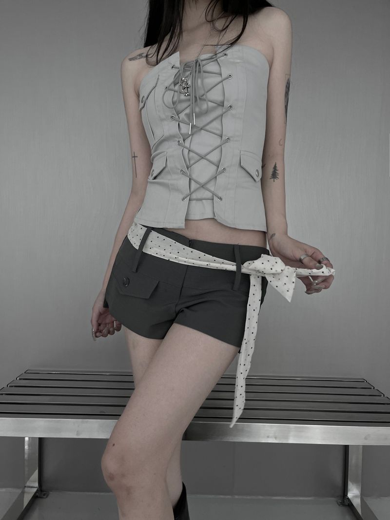 URBAN UNIQUE(アーバンユニーク)の「dot scarf low rise shorts (2color)(Pants)」