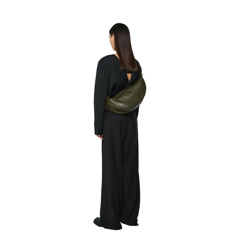 H-Buckle Banana Leather Bag (khaki)