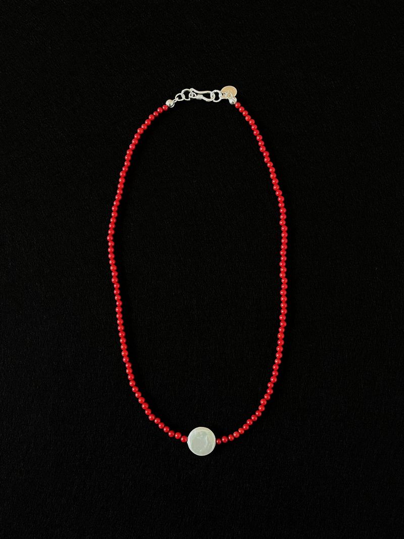 Flat Pearl Dew Drop Necklace 3Color