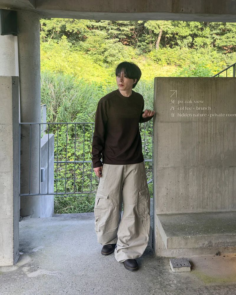 Cerne Dying Washed Curved Cargo Pants