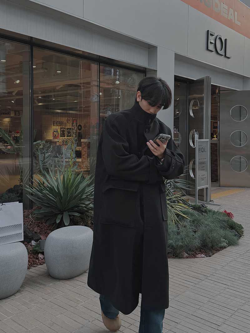 Garments Roco High Neck Mac Coat (2color)
