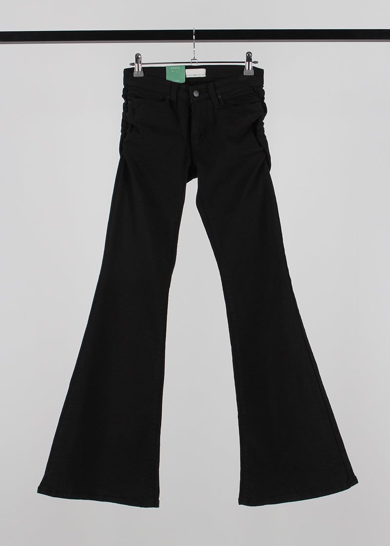 HIP SHIRRING BOOTS CUT PANTS