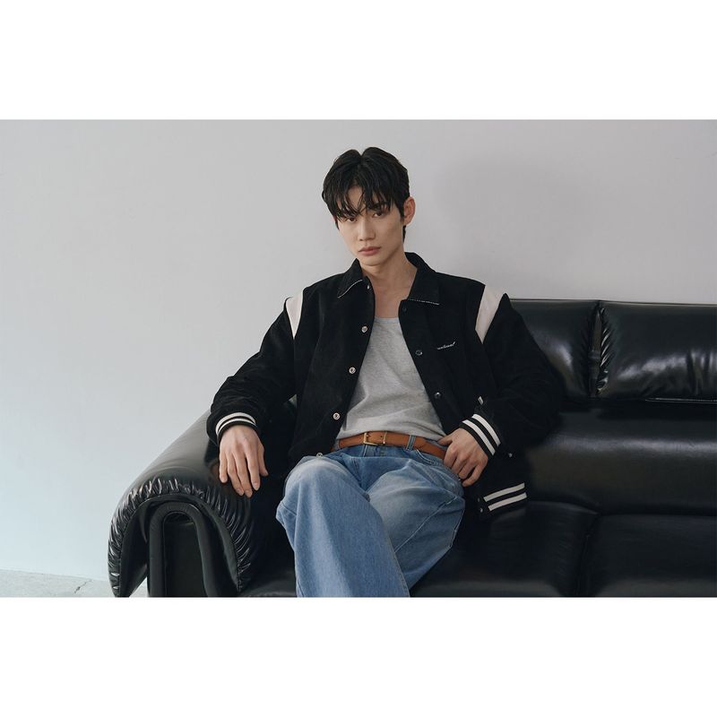 Signature varcity jacket(Black)