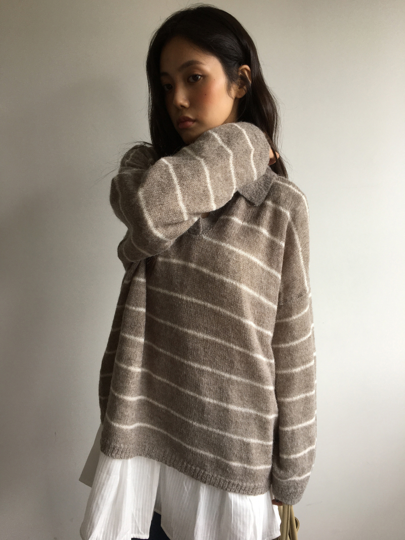 Masque V-collar knit (4color)