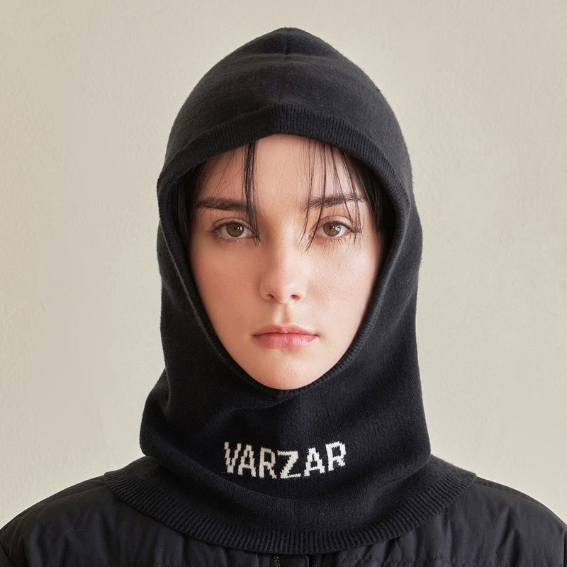 VARZAR（バザール）の「VARZAR ロゴニット バラクラバ/ブラック（帽子）」