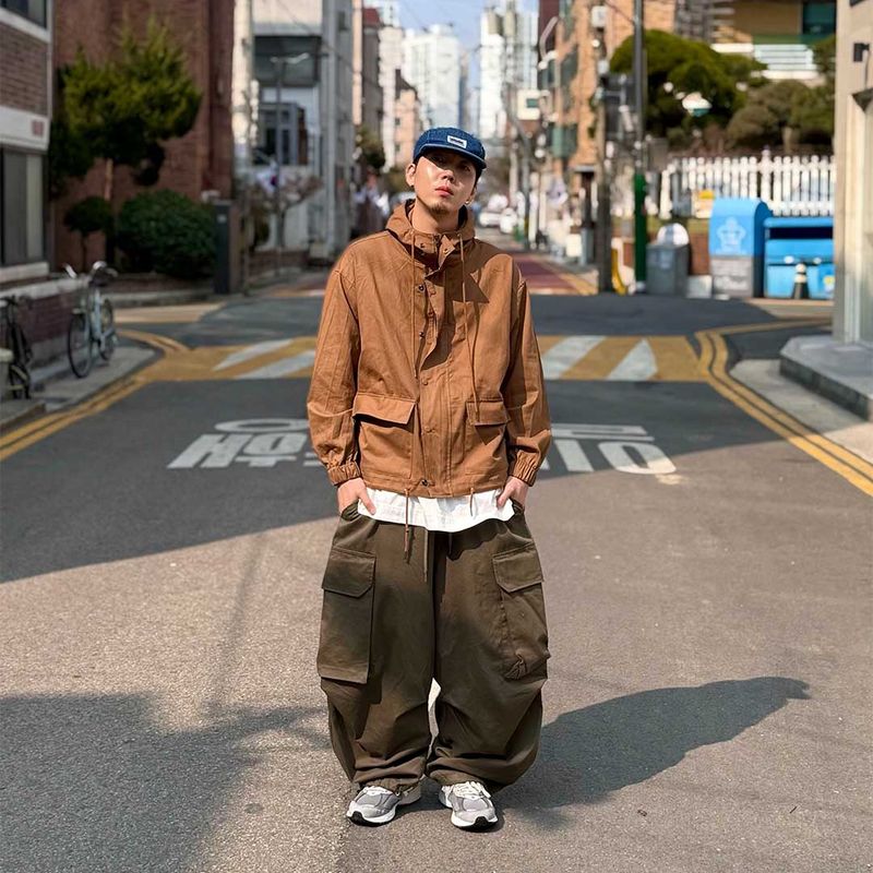 Oversized Vintage Hooded Field Jacket