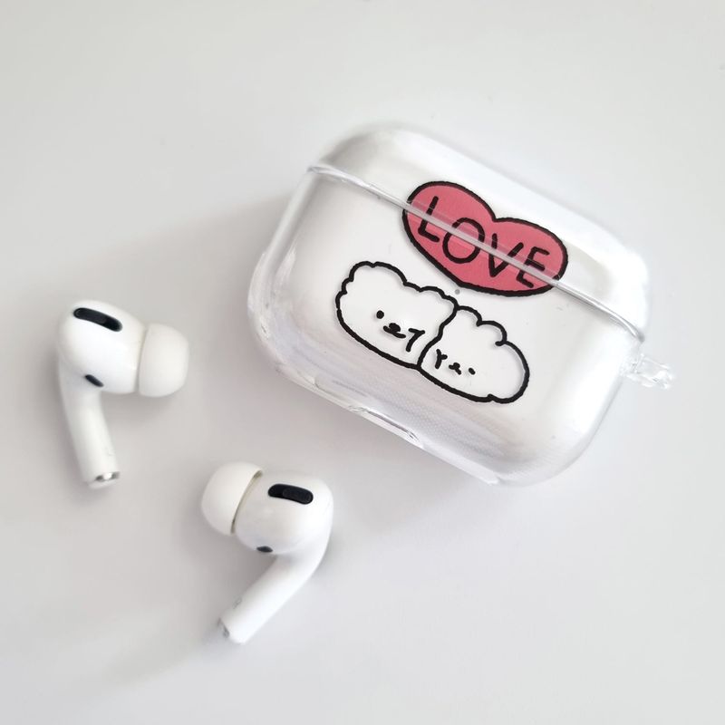 PERMS（パムズ）の「Airpod case | LOVE (Transparent, PRO（Hats）」
