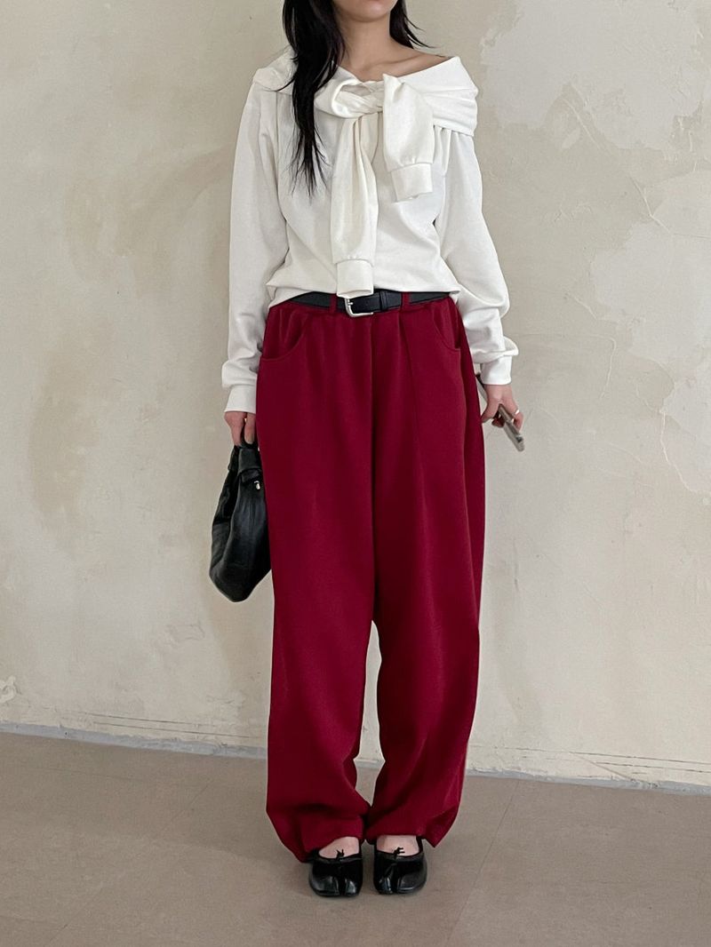 Picnic Off-Shoulder Layered Sweatshirt
