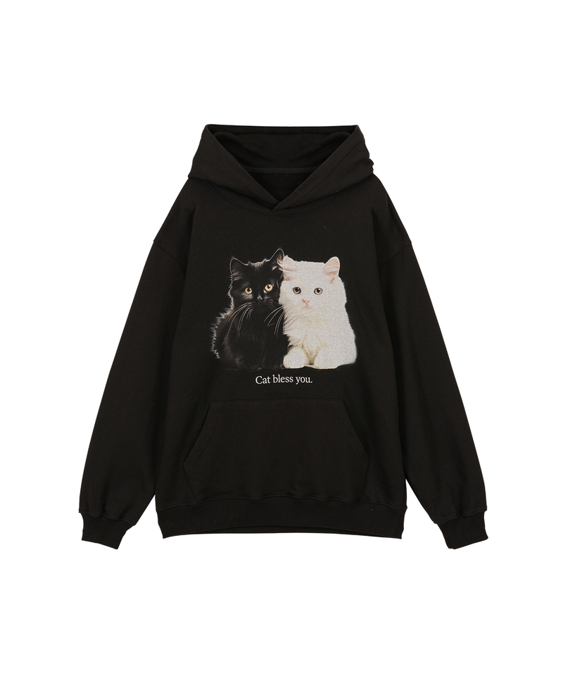 ITZAVIBE（イッザバイブ）の「BABY CAT BLESS YOU HOODIE - BLACK（Tops）」