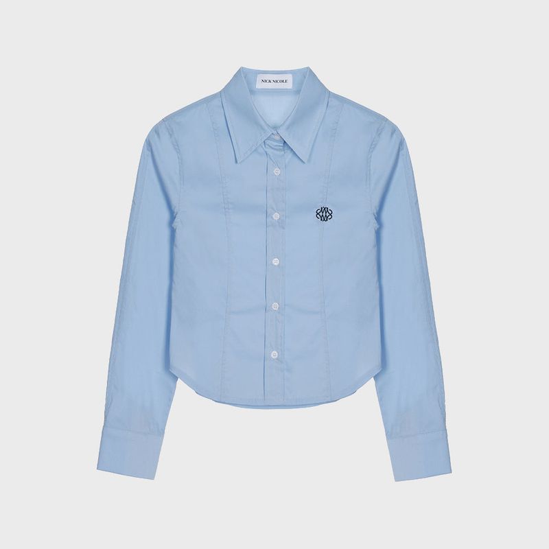 NICK&NICOLE（ニック＆ニコール）の「MINIMAL PINTUCK WRINKLE FREE SHIRT_SKY BLUE（Tops）」