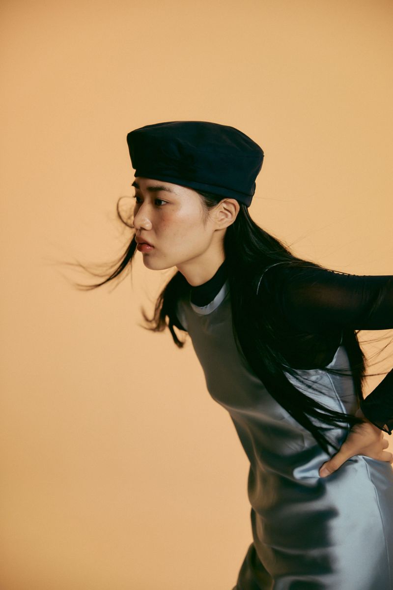 SUEDE BERET HAT / NAVY