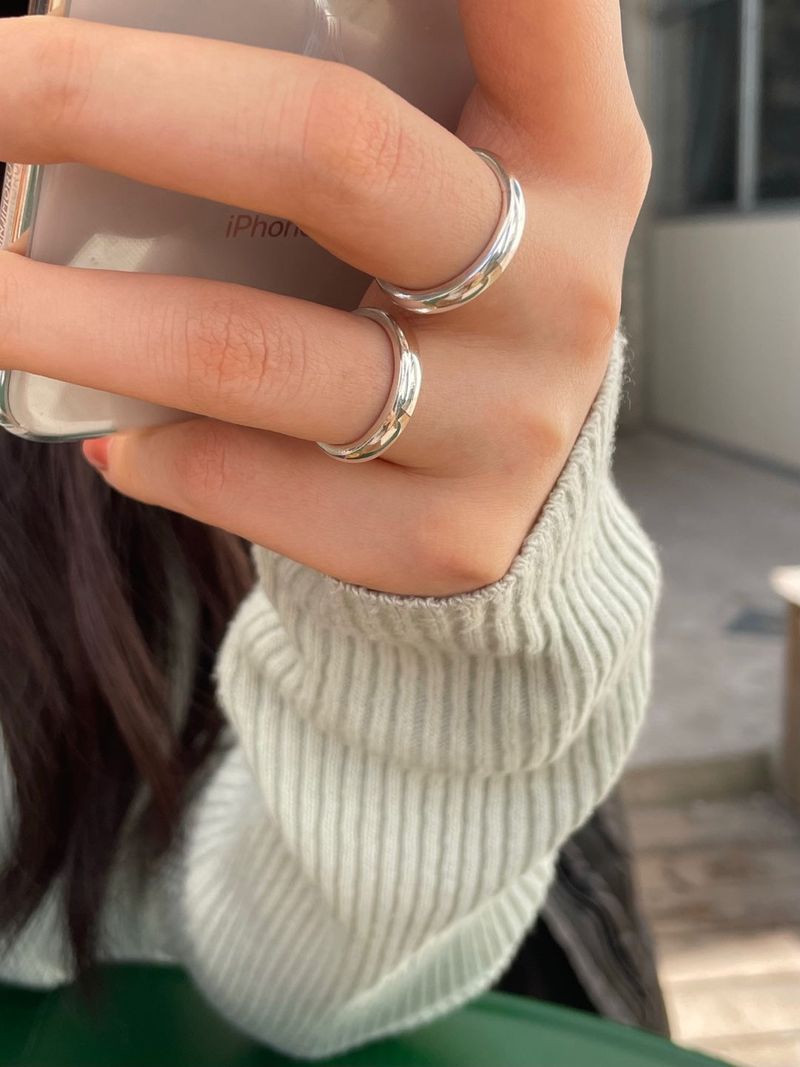 (silver925/18k) 4mm babe ring