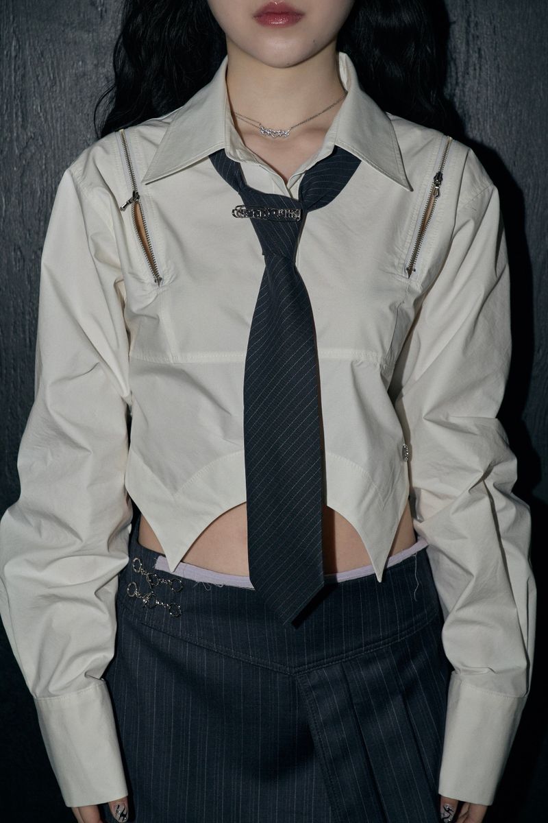 pink stripe neck tie
