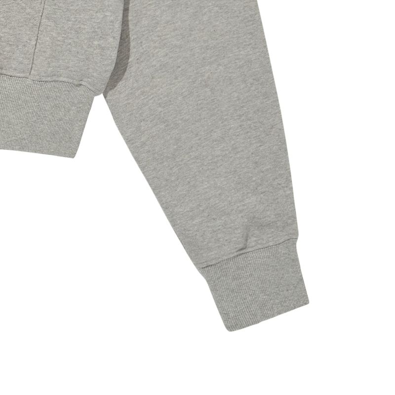 TEMPUS PATCH CROP HOOD ZIP-UP [GREY MELANGE]