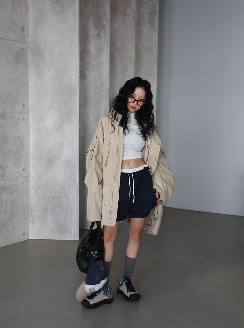 [UNISEX] Overfit string bomber jacket