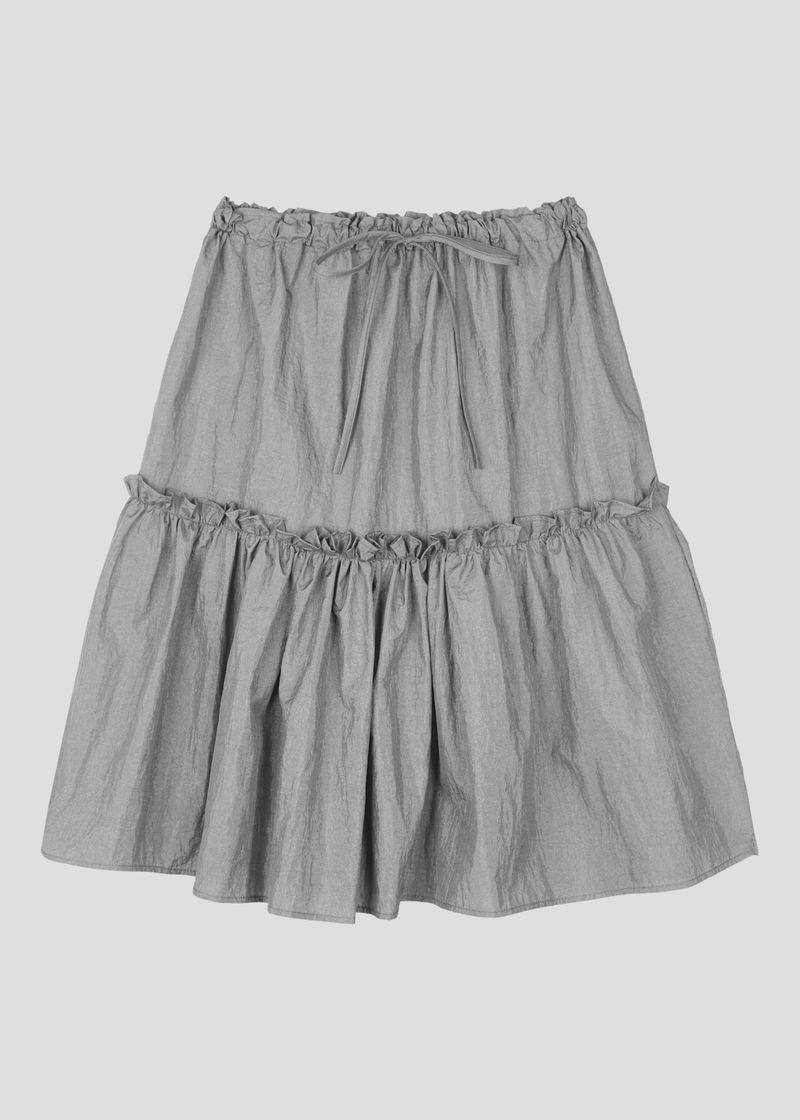 Roti Nylon Midi Shirred Skirt (2c)