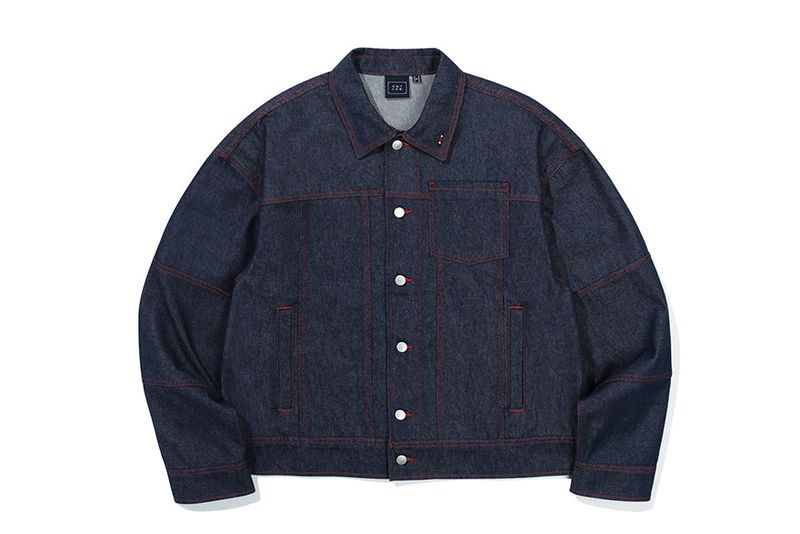 STITCH DENIM TRUCKER JACKET_BLUE