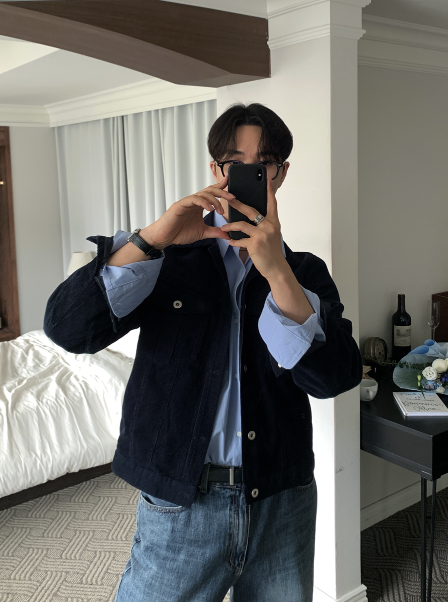 LOOKPLE（ルックプル）の「Meier Semi-Cropped Western Corduroy Overfit Trucker Jacket（Jackets/Outerwear）」