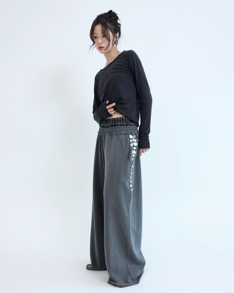 Button underwear sweatpants