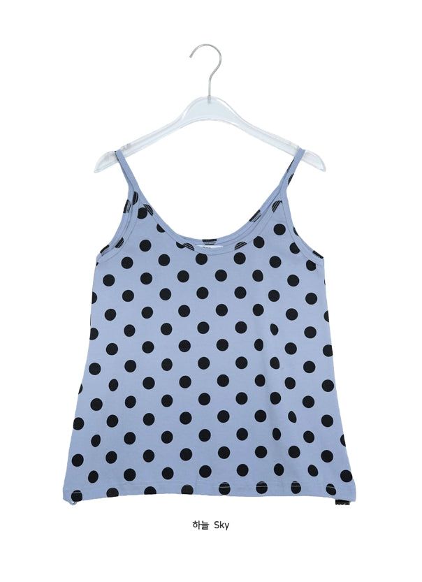 Minaru Loose Fit String Dot Sleeveless