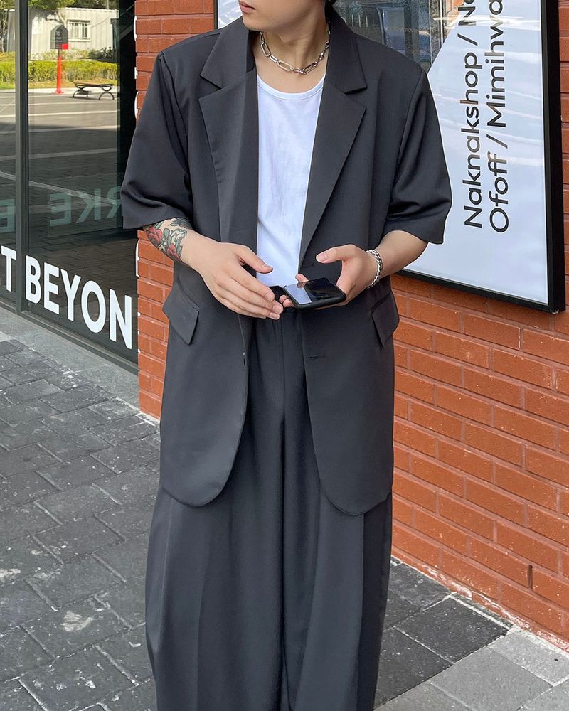COZINESS（コジネス）の「OW Two Button Short-Sleeved Jacket (Set - Up（Jackets/Outerwear）」