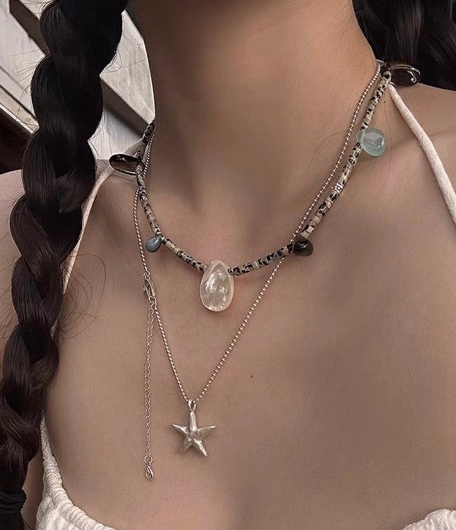 starfish silver necklace