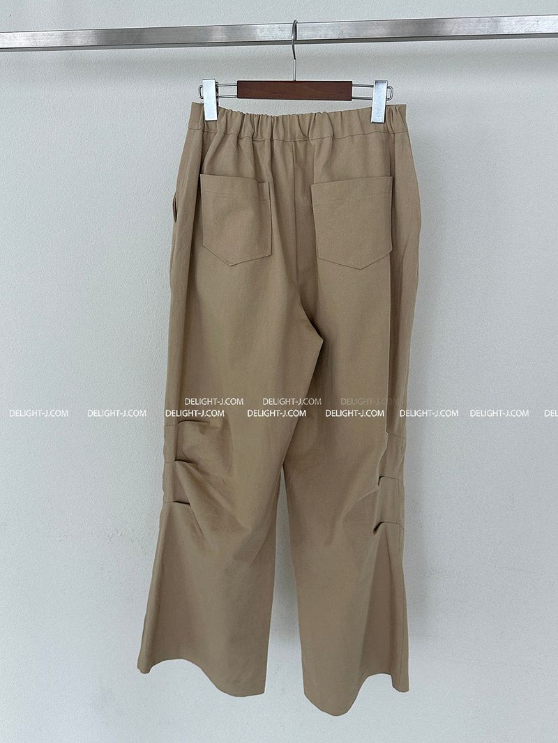West Cotton Pintuck Wide Pants
