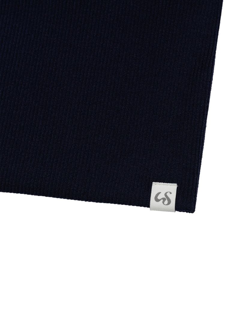 OFF-SHOULDER RUFFLE TOP(BLUE)