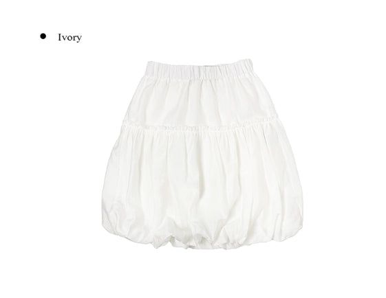 Buro Frill Banding Balloon Midi Skirt