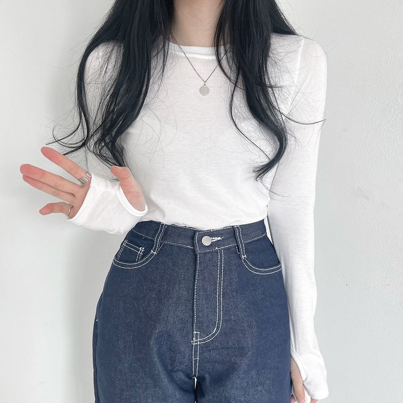 Extended Sleeve Round Neck T-Shirt
