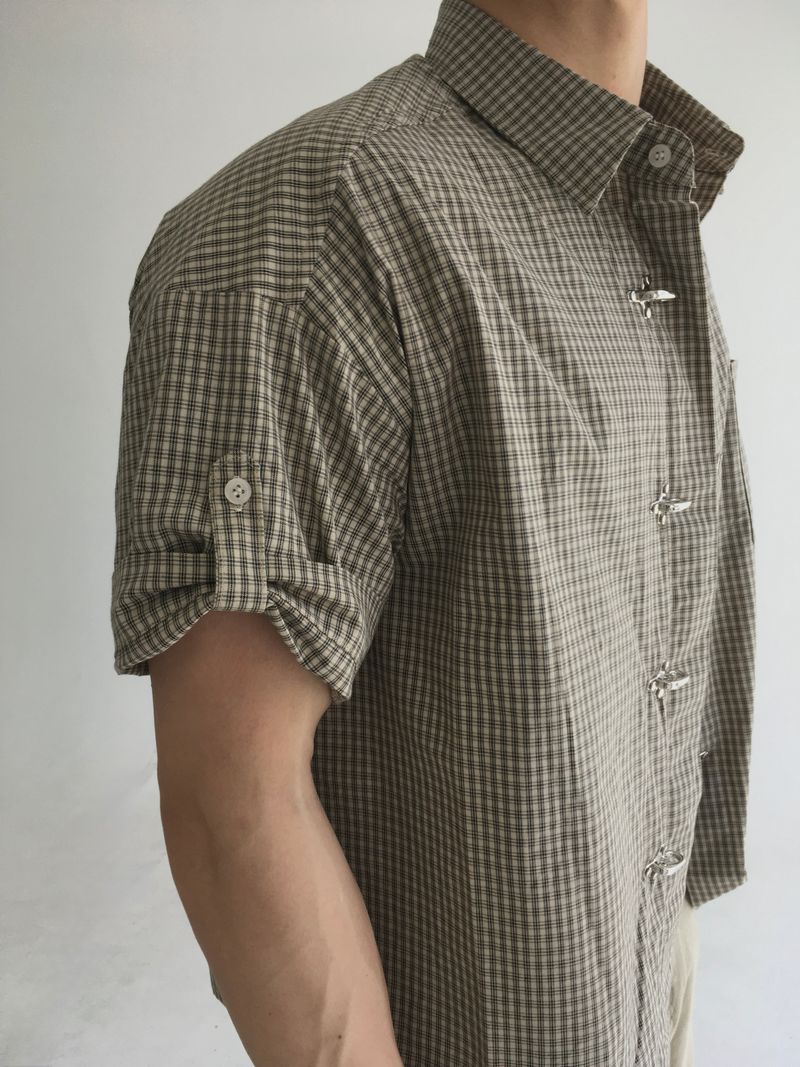 crop buckle shirt(2colors)