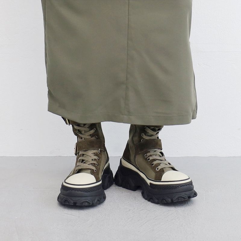 Sola Buckle Suede Middle Boots