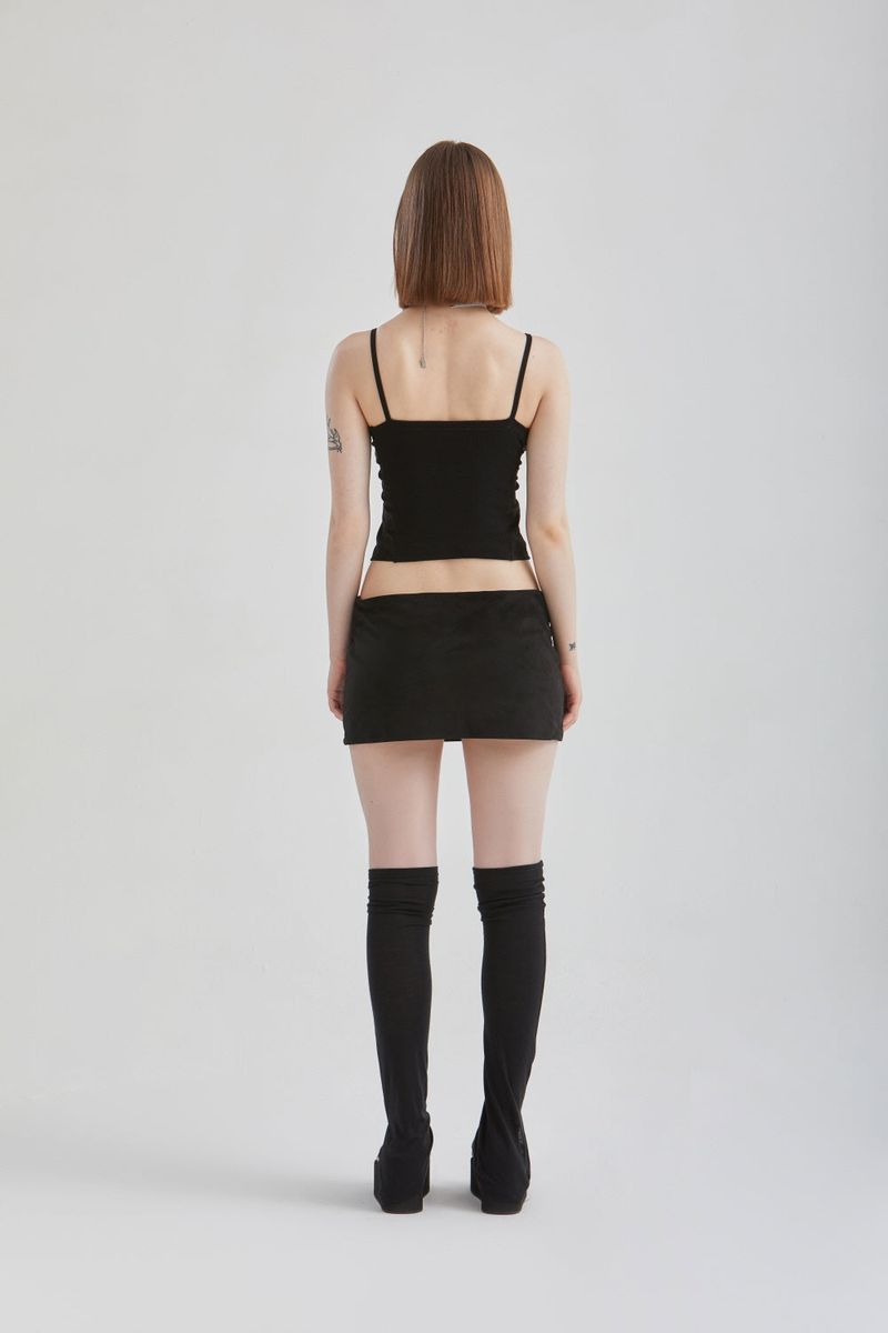 VELVET STUD SKIRT