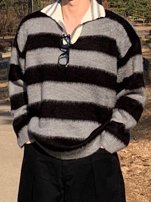 Mensfloor（メンズフロア）の「Dangala brush collar knitwear（Tops）」