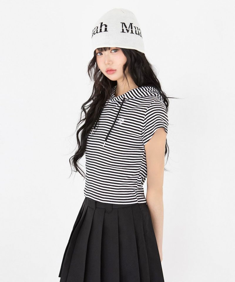 muahmuah（ムアムア）の「フードキャップスリーブTシャツ [4color]（トップス）」