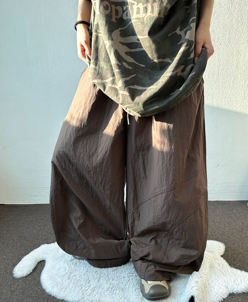 ダウン サークルパネル ナイロン バルーンパンツ 3カラー