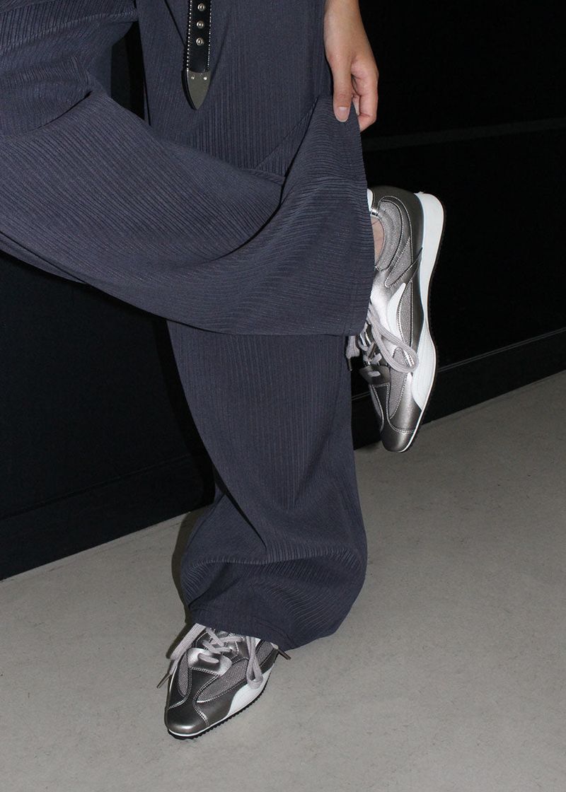 SILVER STILETTO SNEAKERS
