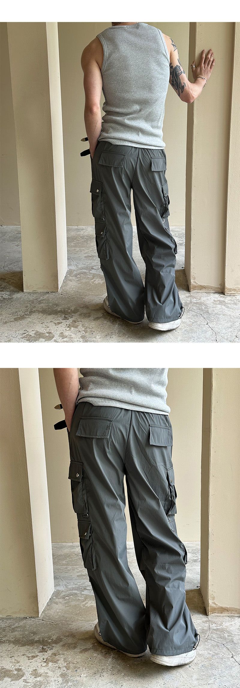 [S/S] Nylon parachute cargo pants(2color)
