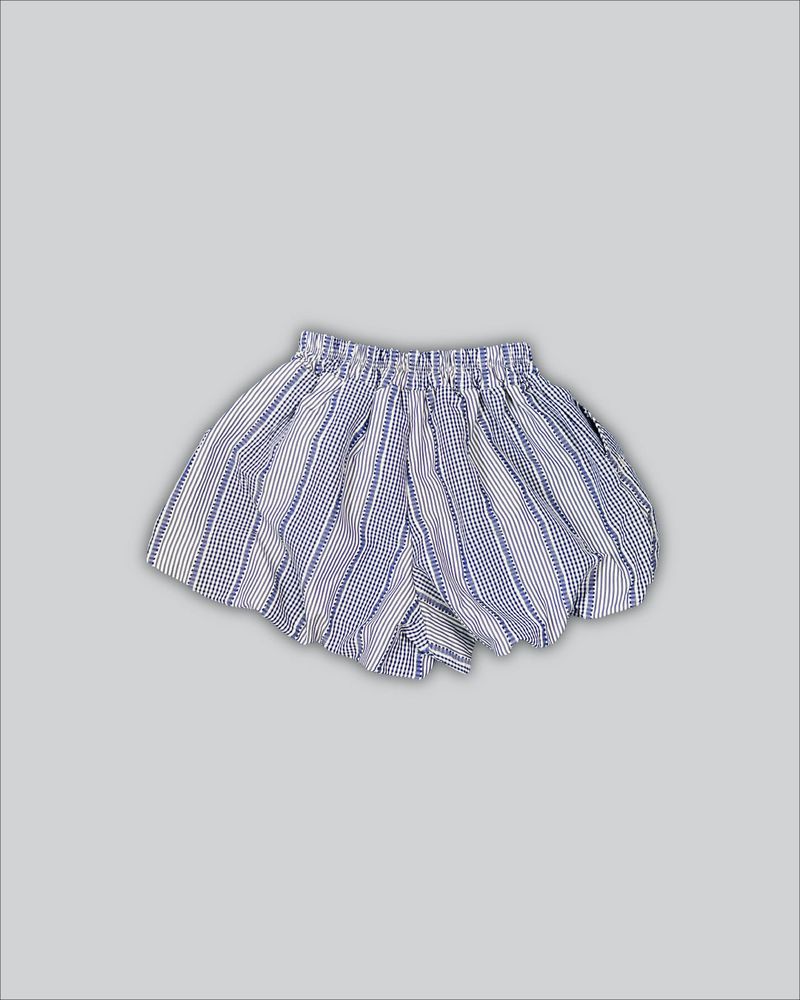 MULTI PATTERN BALLOON PANTS NAVY (SHORT FIT)