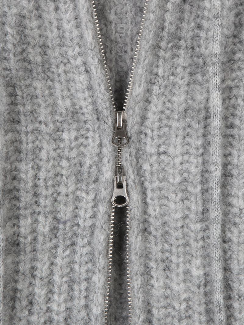 Ether Heavy Wool Knit Hooded Zip-Up (4 Colors)