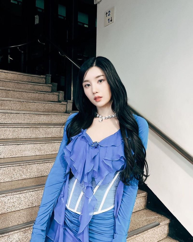0008 [GIDLE, REDVELVET, KWONEUNBI PICK] Water drop rhinestone choker